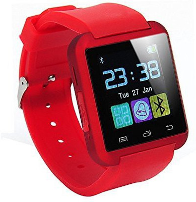 

MOBILE LINK compatible Red Smartwatch(Red Strap Free Size)