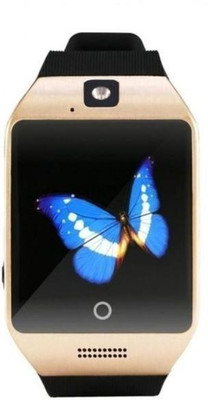 

MOBILE LINK compatible Gold Smartwatch(Brown Strap Free Size)