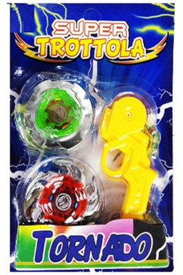 

Emob Super Trottola Tornado Beyblade launcher with Two Different Style Metal Spin Top(Multicolor)