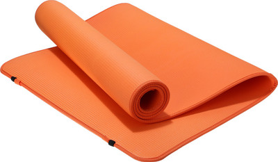 NHR EVA material yoga / exercise mat with attached carry strap and **3 FREE WIRE ORGANIZERS*(ORANGE) Orange 6 mm Yoga Mat
