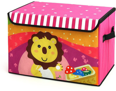 

RN Printed_Box_lion Storage Box(Pink)