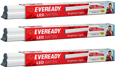 

Eveready 5W 01-FT Straight Linear LED Tube Light(White, Pack of 3)