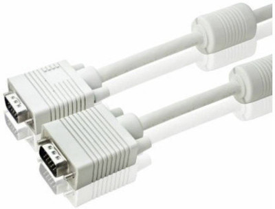 

LipiWorld TV-out Cable VGA Male To Male 15 PIN Cable For Computer Monitor, Projector, PC, TV Cord 1.5 Meter Vga Cable(White, For Computer, 1.5 m)