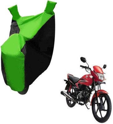 Autocraft Two Wheeler Cover for Honda(CB Shine, Green, Black)