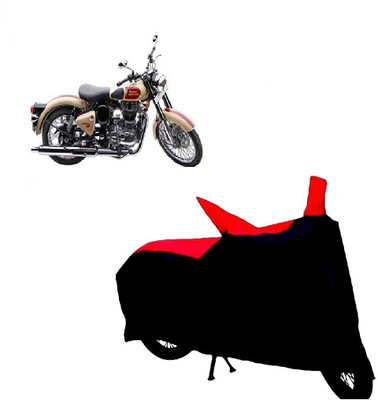 Autocraft Two Wheeler Cover for Royal Enfield(Red, Black)
