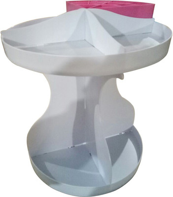 

Trendy Oval Shaped 360 Degree Cosmetic Organiser Makeup Vanity Box(White)