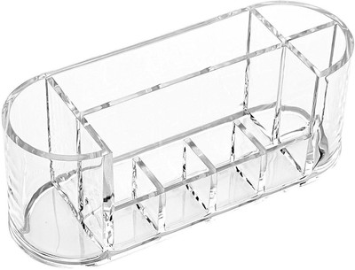 

Trendy Crystal Clear Cosmetic Organiser Box for Brushes Lipstick NailPolish Kajal Makeup Vanity Box(Crystal Clear)