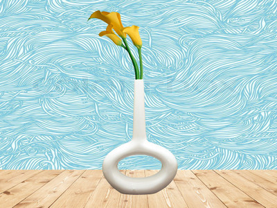 

The Art Affair Polyresin Vase(13 inch, White)