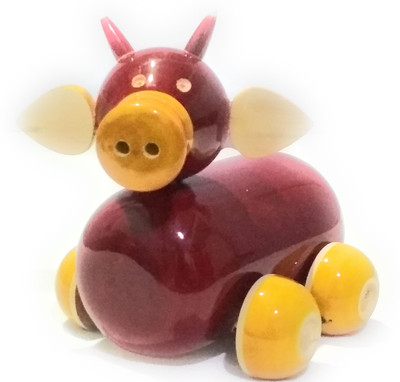 

Crafts India Handcrafted Wooden Cow - Amba (Multicolored)(Multiple)