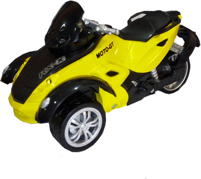 

TALKING GANESHA Pull Back Metal Motogp Die cast model Bike with lights & sound with in built batteries (yellow, black)(Multicolor)