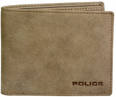 

Police Men Tan Genuine Leather Wallet(8 Card Slots), Light tan