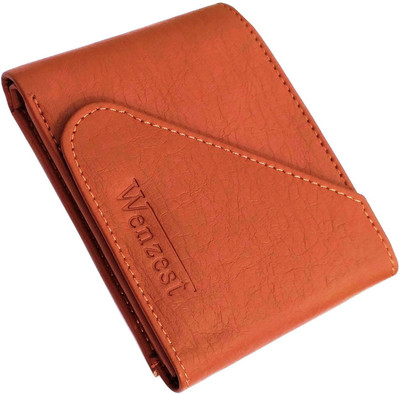 WENZEST Men Tan Artificial Leather Wallet(3 Card Slots)
