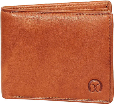 Ox Men Formal Tan Genuine Leather Wallet(4 Card Slots)