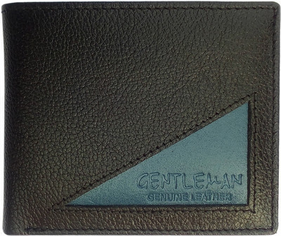 

Gentleman Men Black, Green Genuine Leather Wallet(6 Card Slots)