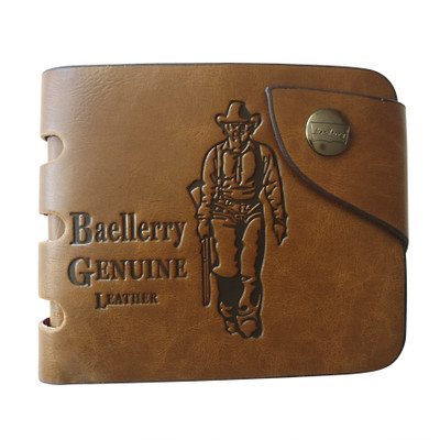

Angelfish Men Brown Genuine Leather Wallet(4 Card Slots)
