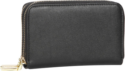 

Bagkok Women Formal Black Artificial Leather Wallet(10 Card Slots)
