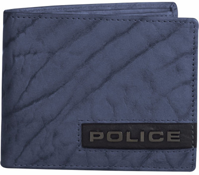 

Police Men Blue Genuine Leather Wallet(8 Card Slots), Navy/black
