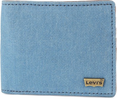 Levi's Men Blue Genuine Leather Denim Wallet