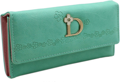

Trendy Women Casual Green Artificial Leather Wallet(8 Card Slots)