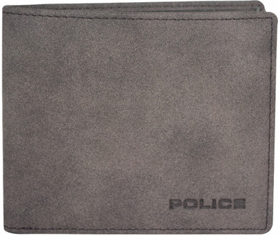 Police Men Brown Genuine Leather Wallet(8 Card Slots)