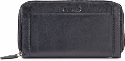 

Calfnero Women Formal Black Genuine Leather Wallet(12 Card Slots)
