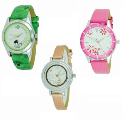 Maan International Combo Pack 3 New Stylish Designer Watch  - For Women   Watches  (Maan International)