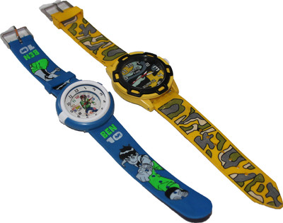 

Wonder Star Analogue Ben 10 & Army print Children (2 Pcs Combo) Watch - For Boys