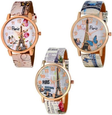 faas pink, blue and purple paris analogue stylish designer Watch  - For Women   Watches  (Faas)