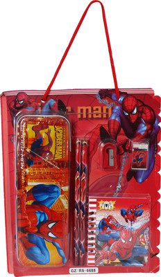 

Anvi ANG Spider Man Cartoon Printed Stationery Set for Kids