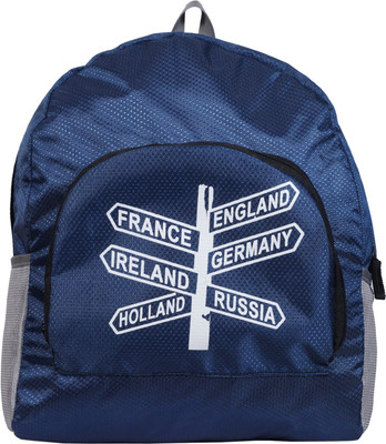 

gag wears Foldable Waterproff 10 L Backpack(Blue, Silver), Dark blue