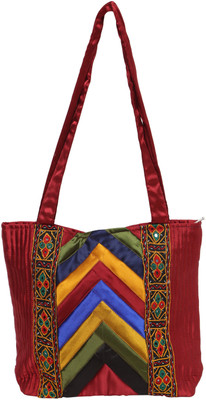 

INDICRAFTS STUDIO CHHABILI - 2 Multipurpose Bag(Maroon, 12 L)