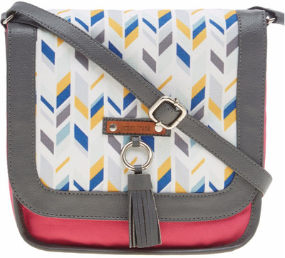 

Lemon Trunk Muicolor Arrow Printed Flap Sling Bag(Pink, 5 inch)
