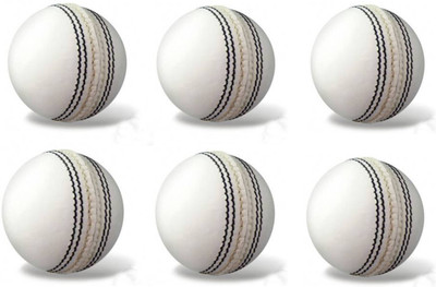 

GLS Genuine Leather 2 Piece Cricket Ball Standard Size 5.5 - Pack of 6 Cricket Leather Ball(Pack of 6, White)