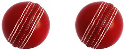 

GLS Genuine Leather 4 Piece Cricket Ball Standard Size 5.5 - Pack of 2 Cricket Leather Ball(Pack of 2, Red)