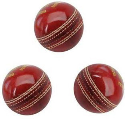 

GLS Genuine Leather 2 Piece Cricket Ball Standard Size 5.5 - Pack of 3 Cricket Leather Ball(Pack of 3, Red)