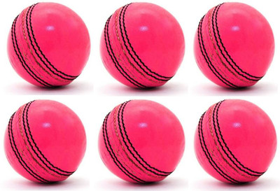 

GLS Genuine Leather 4 Piece Pink Cricket Ball Standard Size 5.5 - Pack of 6 Cricket Leather Ball(Pack of 6, Pink)