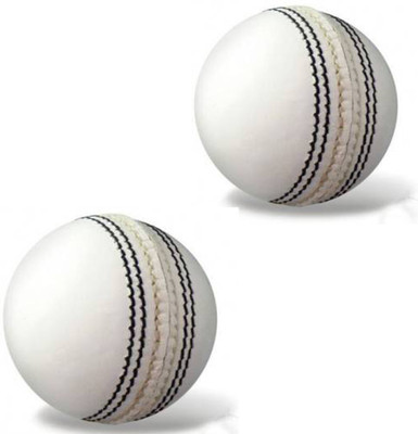 

GLS Genuine Leather 4 Piece Cricket Ball Standard Size 5.5 - Pack of 2 Cricket Leather Ball(Pack of 2, White)