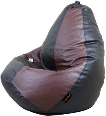 Ss Bean Bags XXXL Tear Drop Bean Bag Cover  (Without Beans)(Brown, Black)