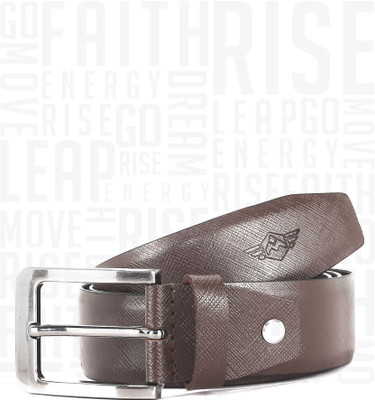 

Metronaut Men Casual Brown Genuine Leather Belt, Black/brown