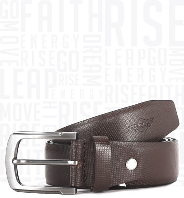 

Metronaut Men Casual Brown Genuine Leather Belt, Black/brown