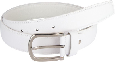

ht collections Men Casual White Genuine Leather Belt