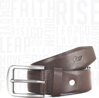 

Metronaut Men Casual Brown Genuine Leather Belt, Black/brown