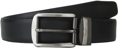 Park Avenue Men Formal Black Genuine Leather Reversible Belt