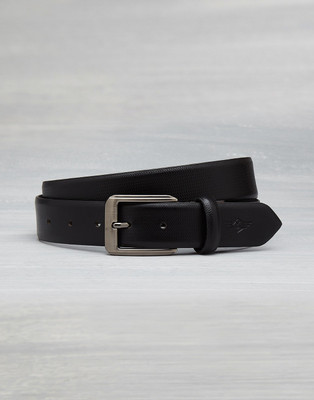 

Metronaut Men Casual Black Genuine Leather Belt, Black/brown