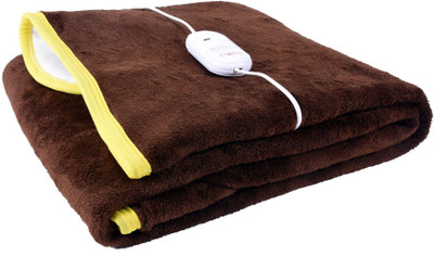 Cozyland Plain Single Electric Blanket Brown(Coral Blanket, 1) available at flipkart for Rs.799