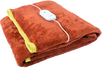 Cozyland Plain Single Electric Blanket Rust(Coral Blanket, 1) available at flipkart for Rs.749