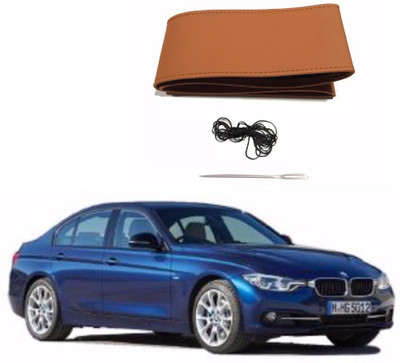 AUTOGARH Hand Stiched Steering Cover For BMW 320D(Tan, Leatherite)