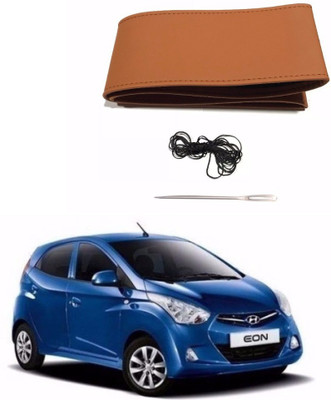 AUTOGARH Hand Stiched Steering Cover For Hyundai Eon(Tan, Leatherite)