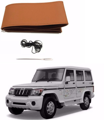 AUTOGARH Hand Stiched Steering Cover For Mahindra Bolero(Tan, Leatherite)