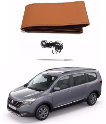 AUTOGARH Hand Stiched Steering Cover For Renault Lodgy(Tan, Leatherite)